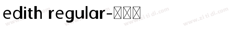 edith regular字体转换
